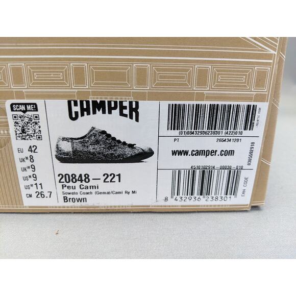 Camper Peu Cami Brown 20848-221 Walking Shoes Women’s US Size 11 - Picture 8 of 9